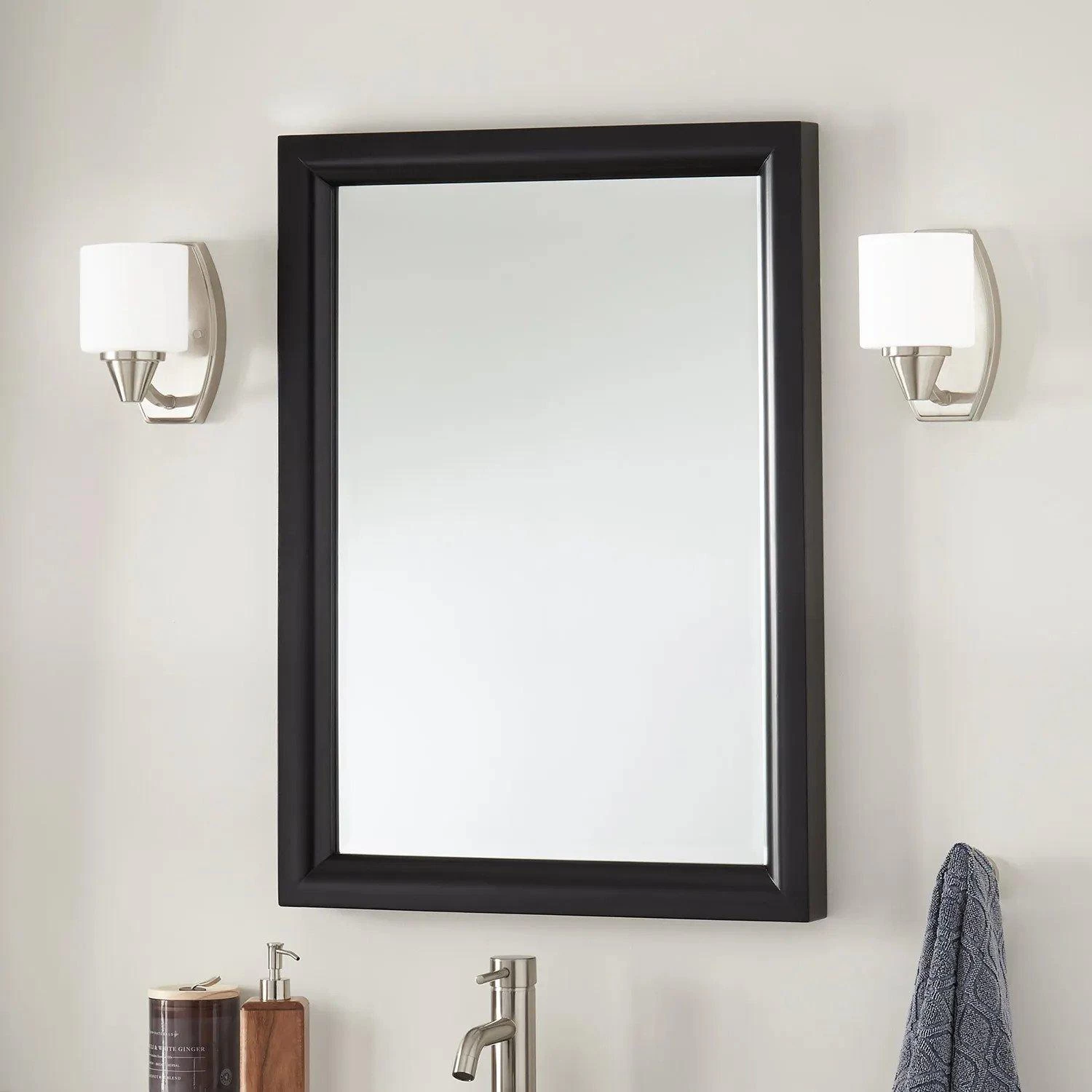 Talyn Mahogany Vanity Mirror - Black