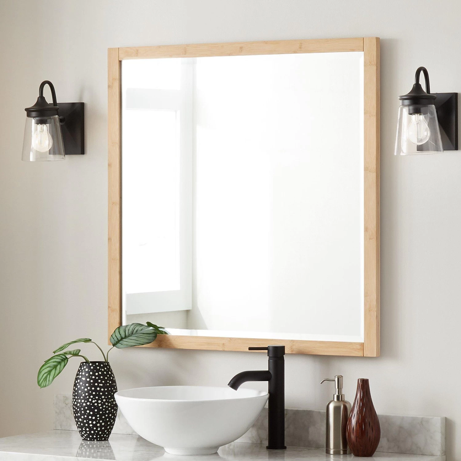 Burfield Bamboo Vanity Mirror - Natural Bamboo - Image 2