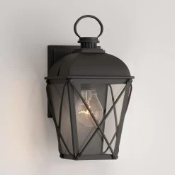 Fair Avenue 13" Tall Outdoor Wall Sconce - Black