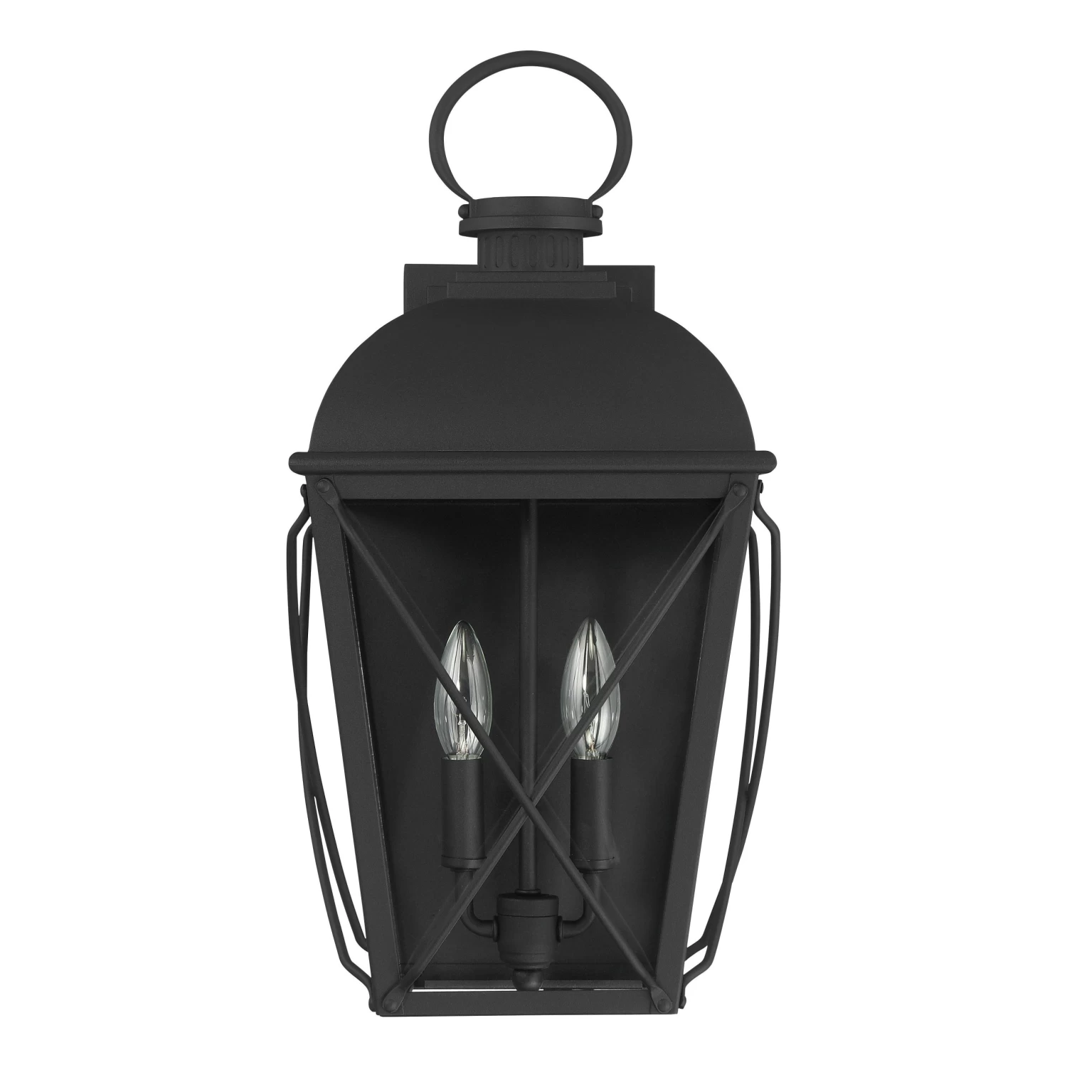 20" Fair Avenue 2-Light Outdoor Entrance Wall Sconce - Black - Image 3