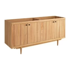 72" Osa Teak Double Vanity - Natural Teak - Vanity Cabinet Only