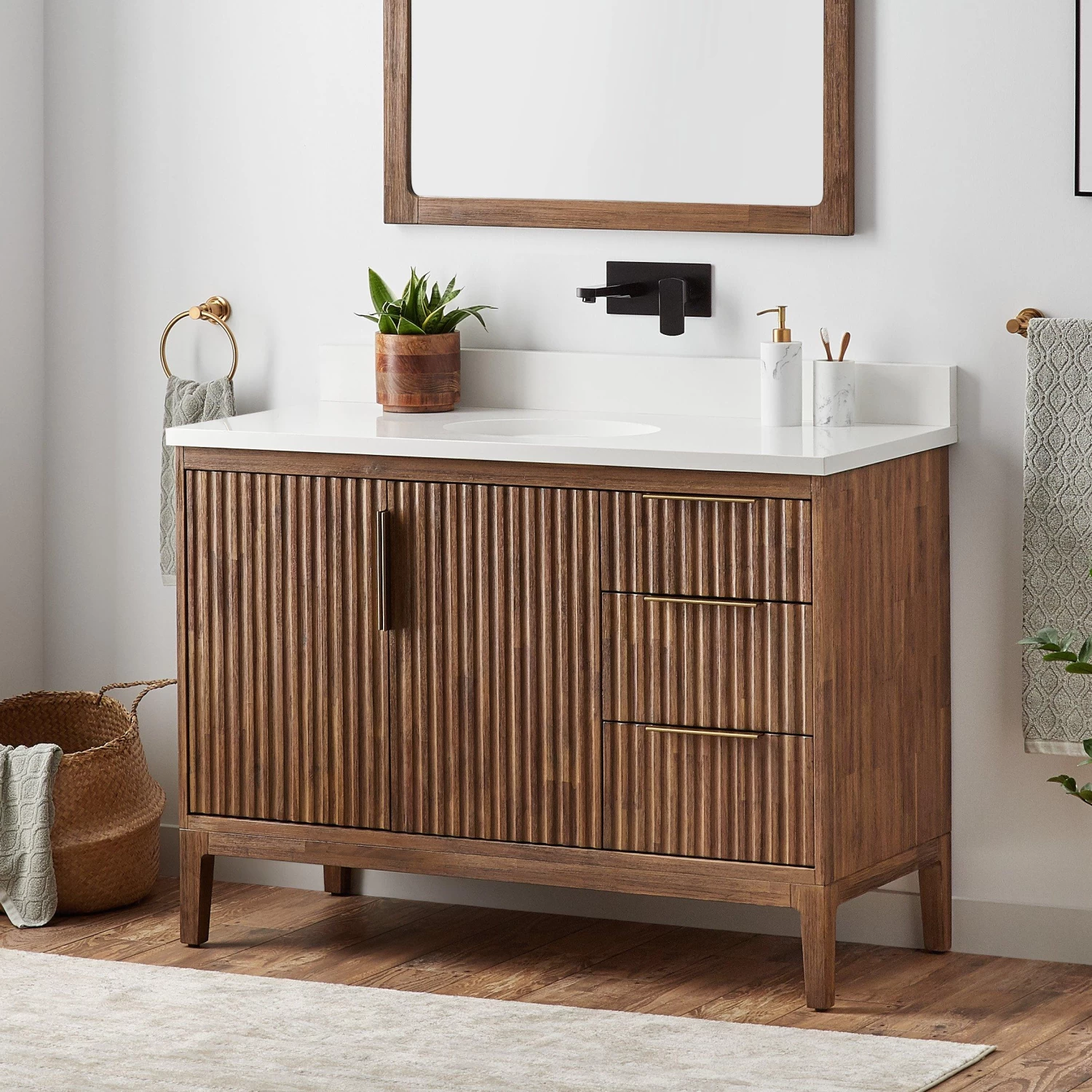 48" Manolin Vanity For Undermount Sink - Aged Auburn - Image 2