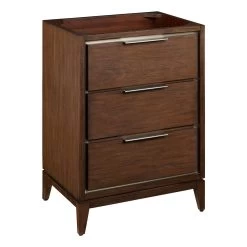 24" Hytes Mahogany Vanity - Carob Brown - Vanity Cabinet Only