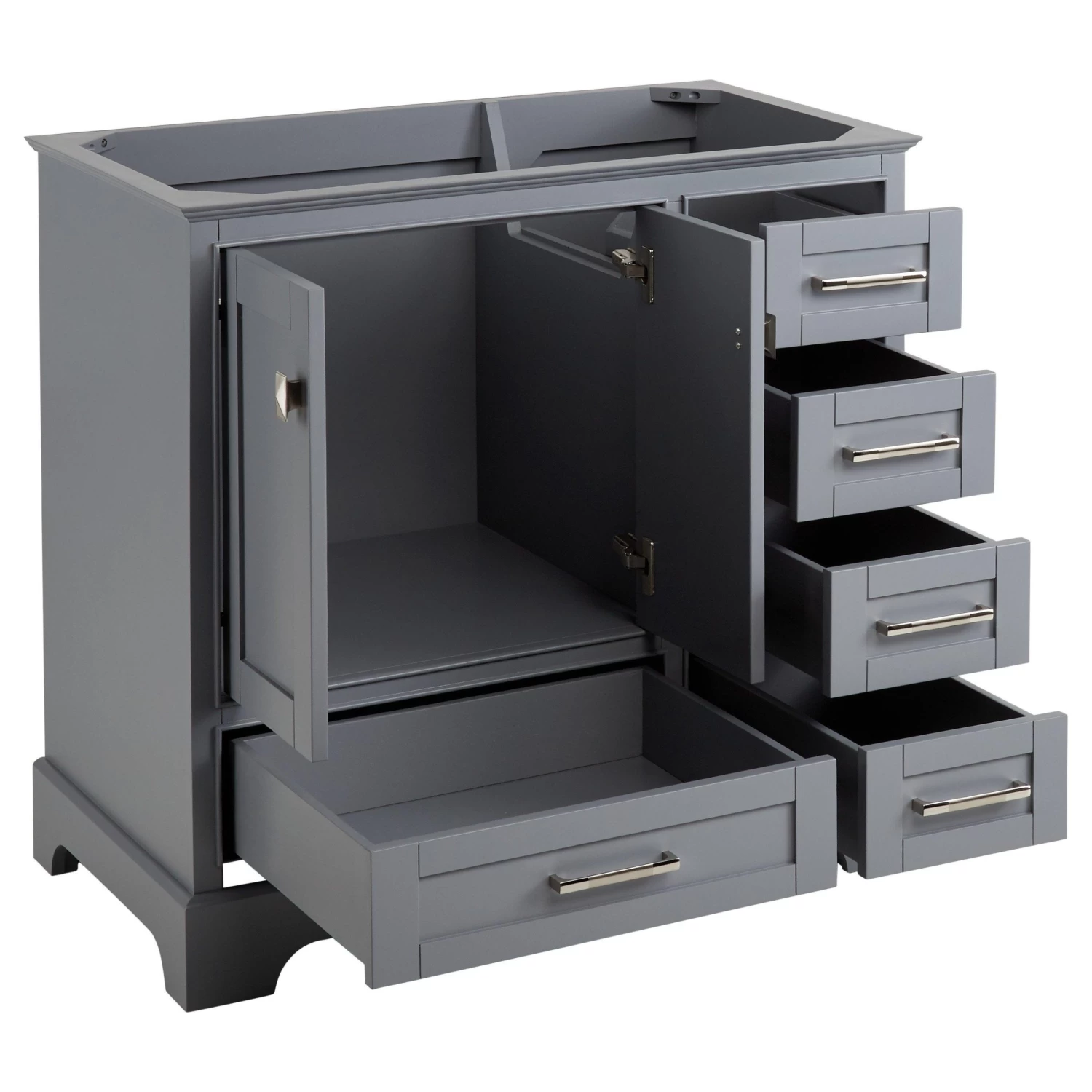 36" Quen Vanity - Gray - Vanity Cabinet Only - Image 2