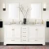 72" Quen Double Vanity With Undermount Sinks - Soft White