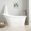 59" Sasha Resin Freestanding Slipper Tub - Matte Finish