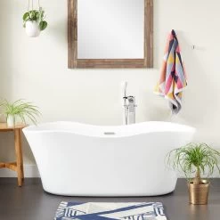 67" Stower Acrylic Freestanding Tub