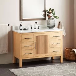 48" Ayanna Mindi Vanity With Undermount Sink - Natural Mindi