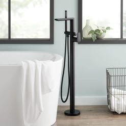 Berwyn Freestanding Tub Faucet With Hand Shower - Matte Black