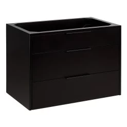 30" Dita Wall-Mount Vanity - Black - Vanity Cabinet Only