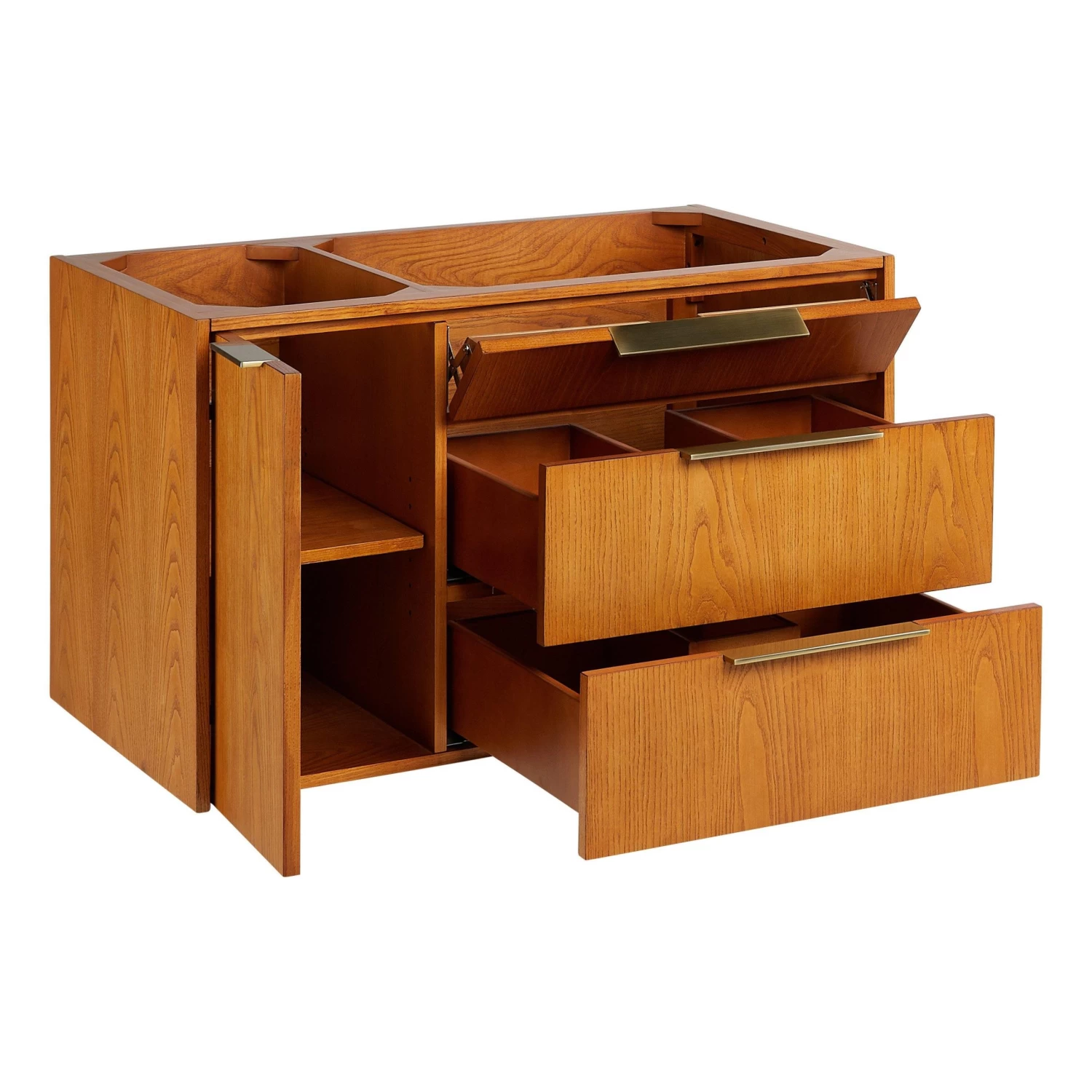 36" Dita Wall-Mount Vanity - Honey Oak - Vanity Cabinet Only - Image 2