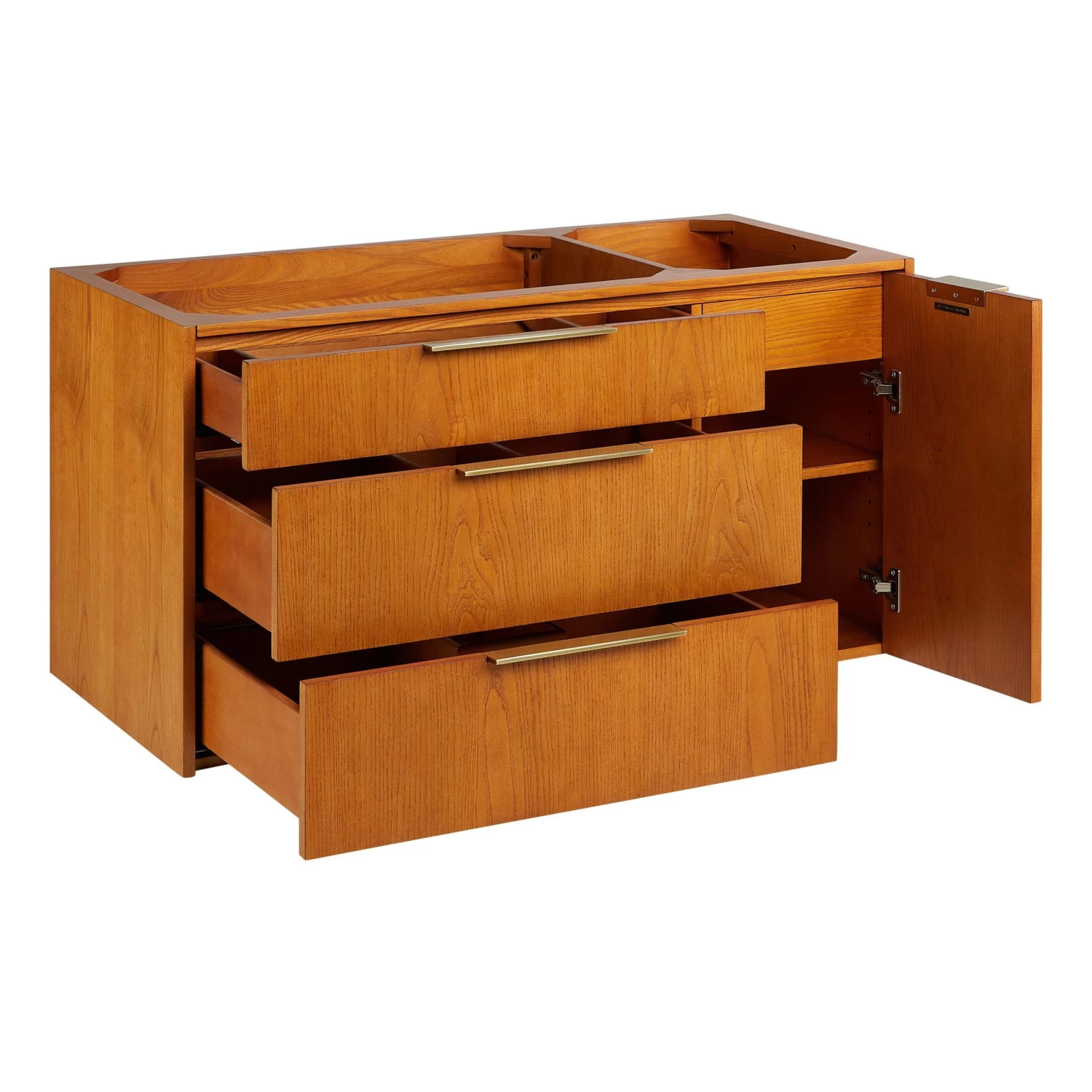 42" Dita Wall-Mount Vanity - Honey Oak - Vanity Cabinet Only - Image 2
