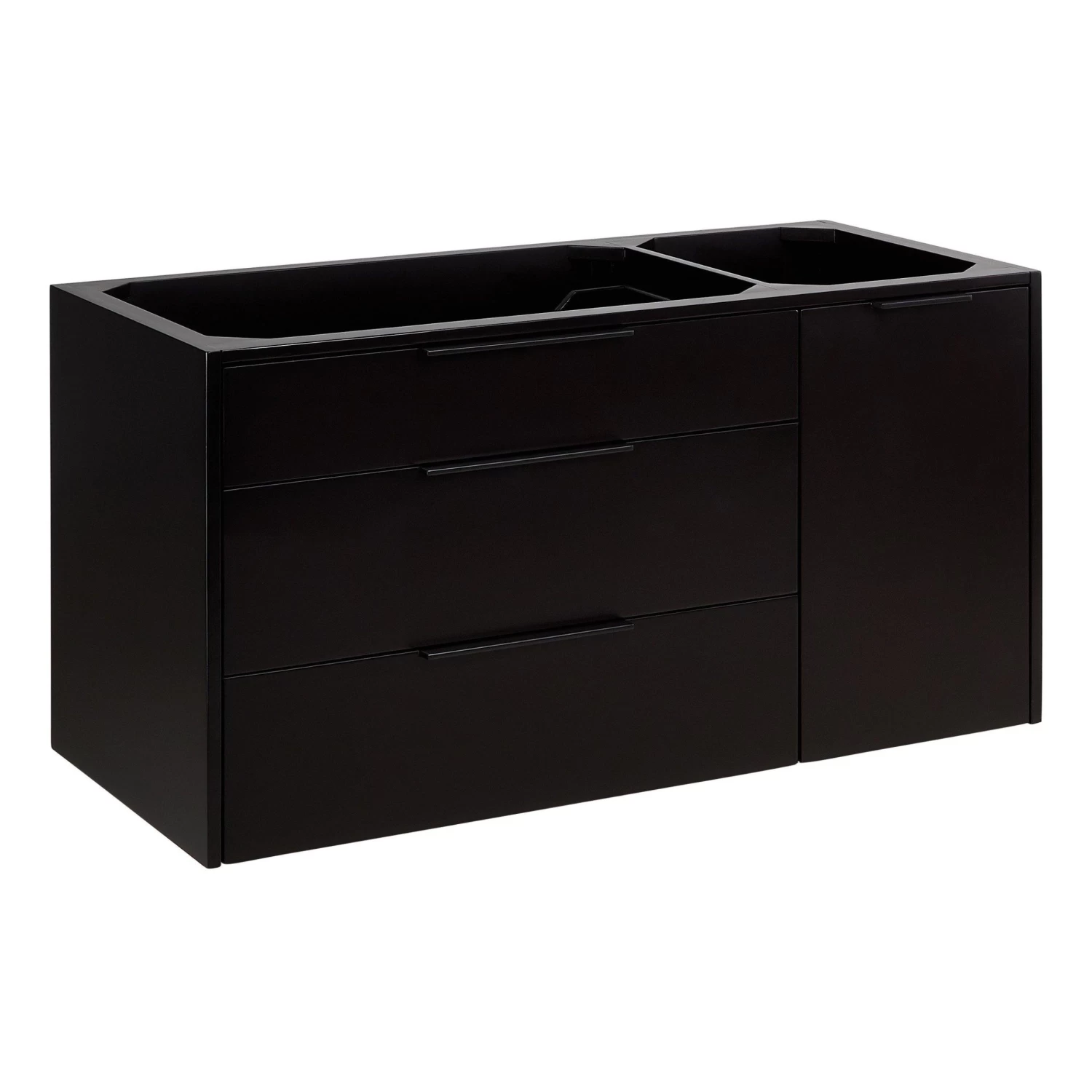 42" Dita Wall-Mount Vanity - Black - Vanity Cabinet Only
