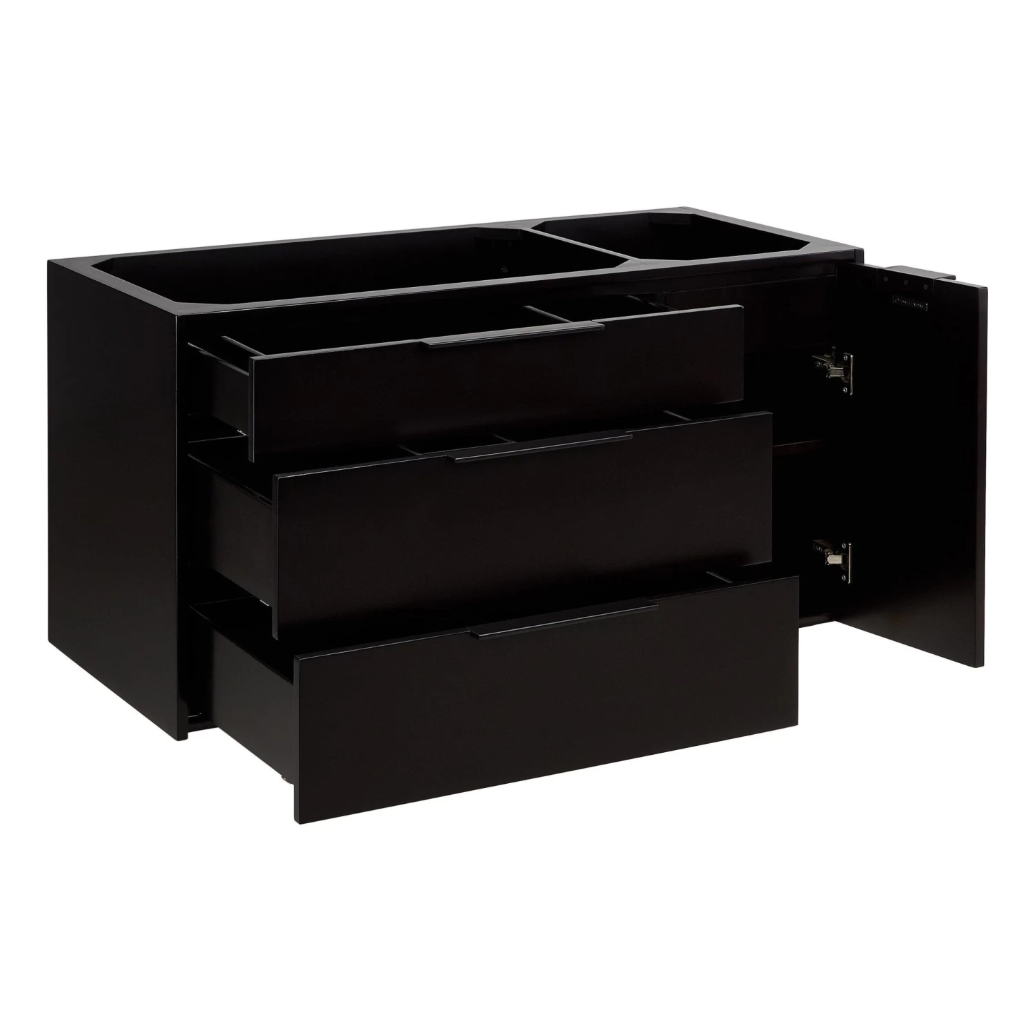42" Dita Wall-Mount Vanity - Black - Vanity Cabinet Only - Image 2