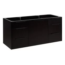 48" Dita Wall-Mount Vanity - Black - Vanity Cabinet Only