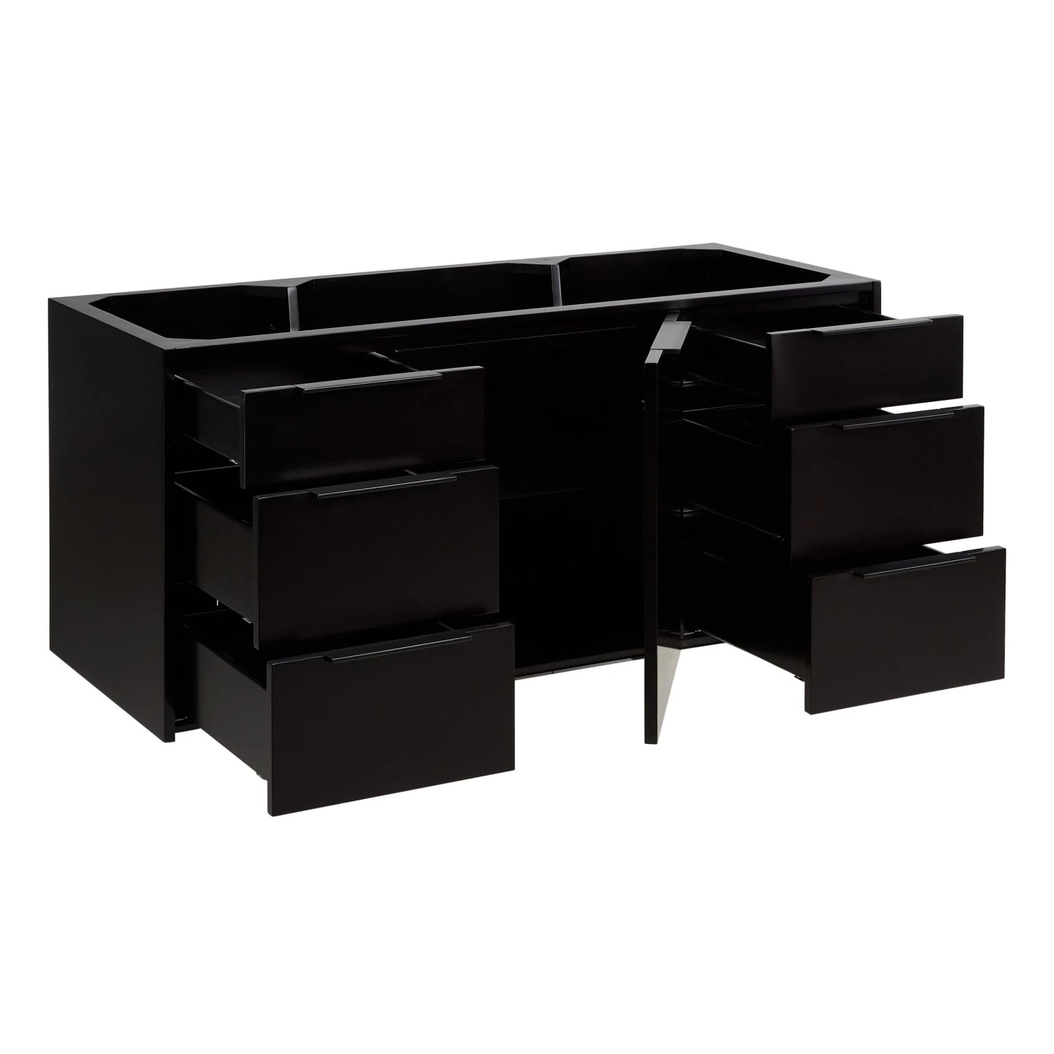 48" Dita Wall-Mount Vanity - Black - Vanity Cabinet Only - Image 2