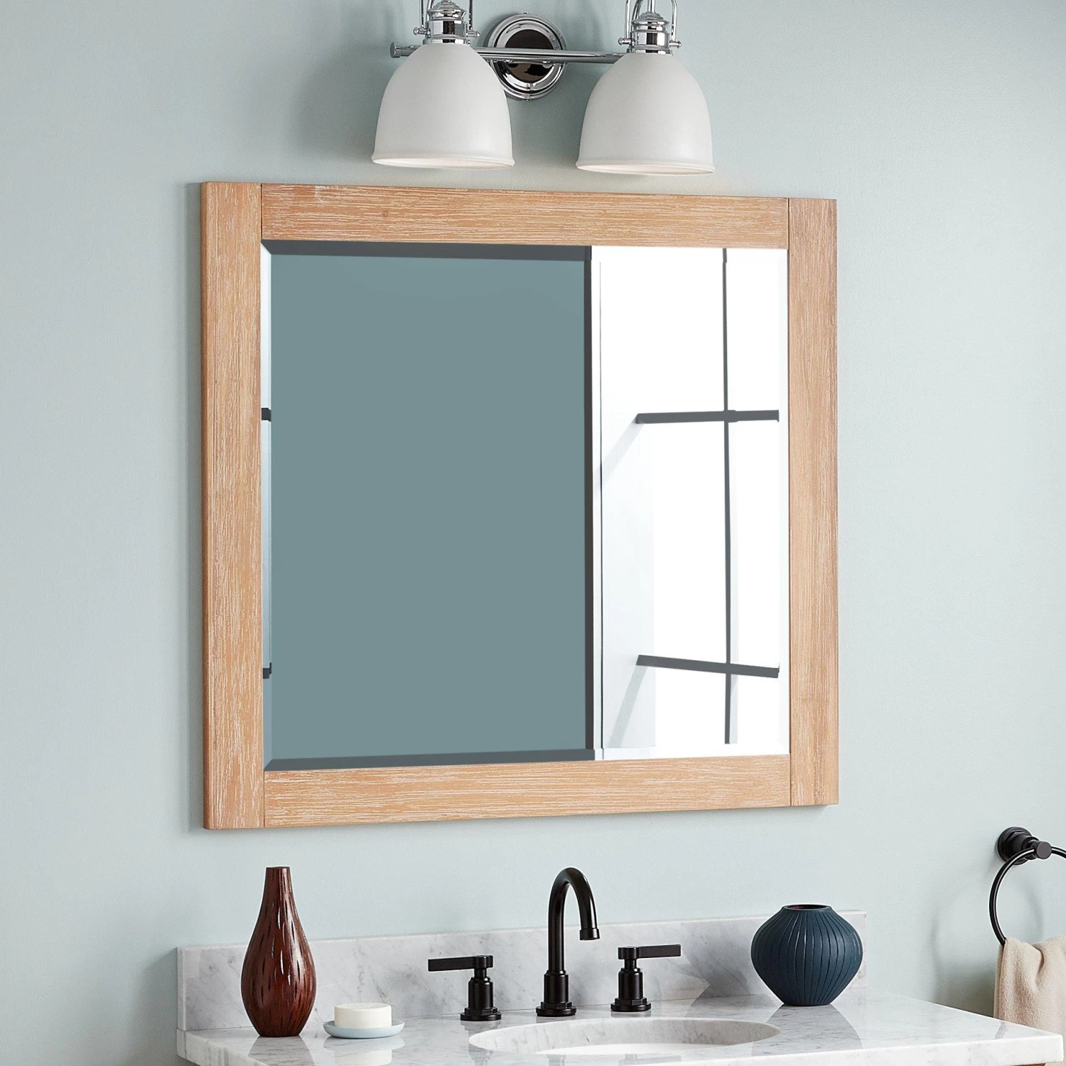 Fallbrook Vanity Mirror - Driftwood Brown - Image 2