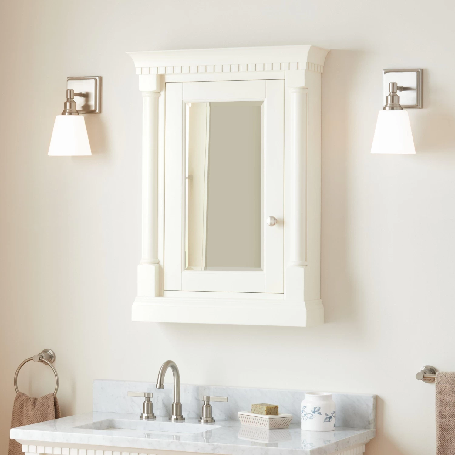 Claudia Medicine Cabinet - White