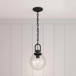 Wenston Outdoor Hanging Pendant - Black - Single Light
