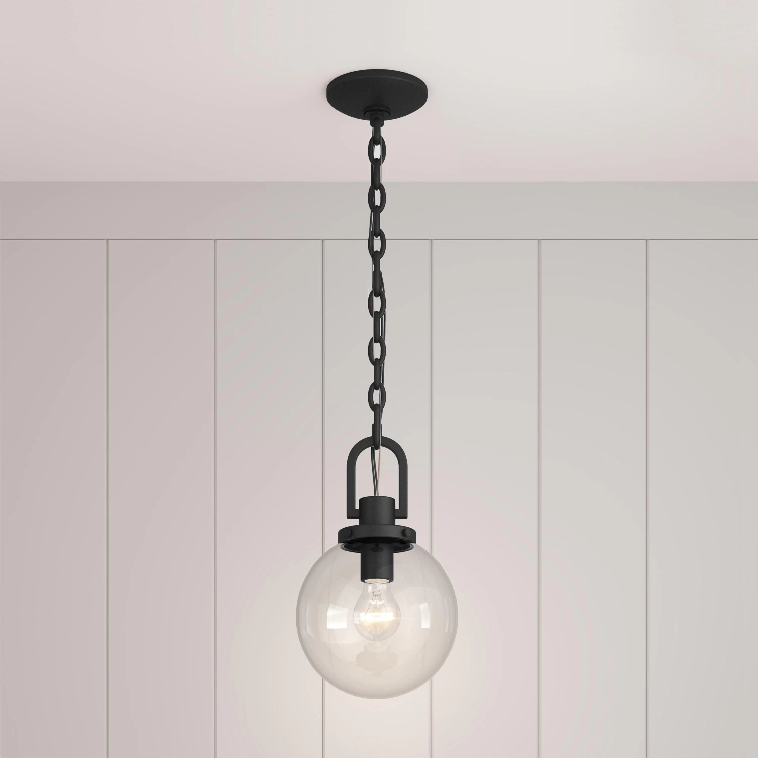 Wenston Outdoor Hanging Pendant - Black - Single Light