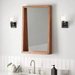 Ranlyn Rectangle Wood Vanity Mirror - Natural Mango Wood