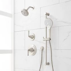 Provincetown Pressure Balance Shower System With Slide Bar And Hand Shower