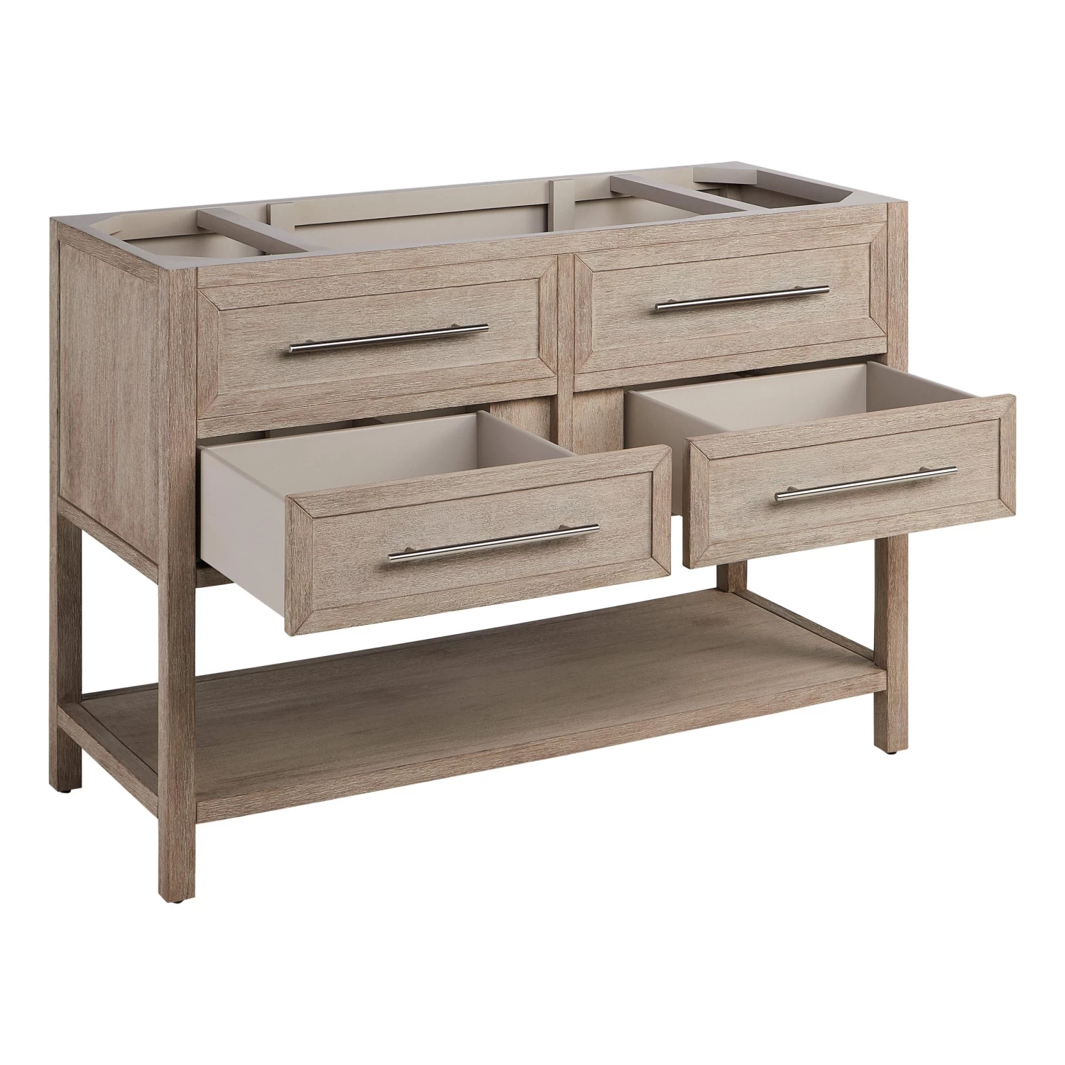 48" Robertson Console Vanity Cabinet - Brushed White - Vanity Cabinet Only - Image 2