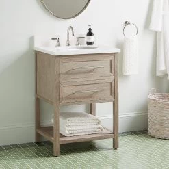 24" Robertson Console Vanity With Undermount Sink - Brushed White