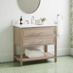 36" Robertson Console Vanity With Undermount Sink - Brushed White