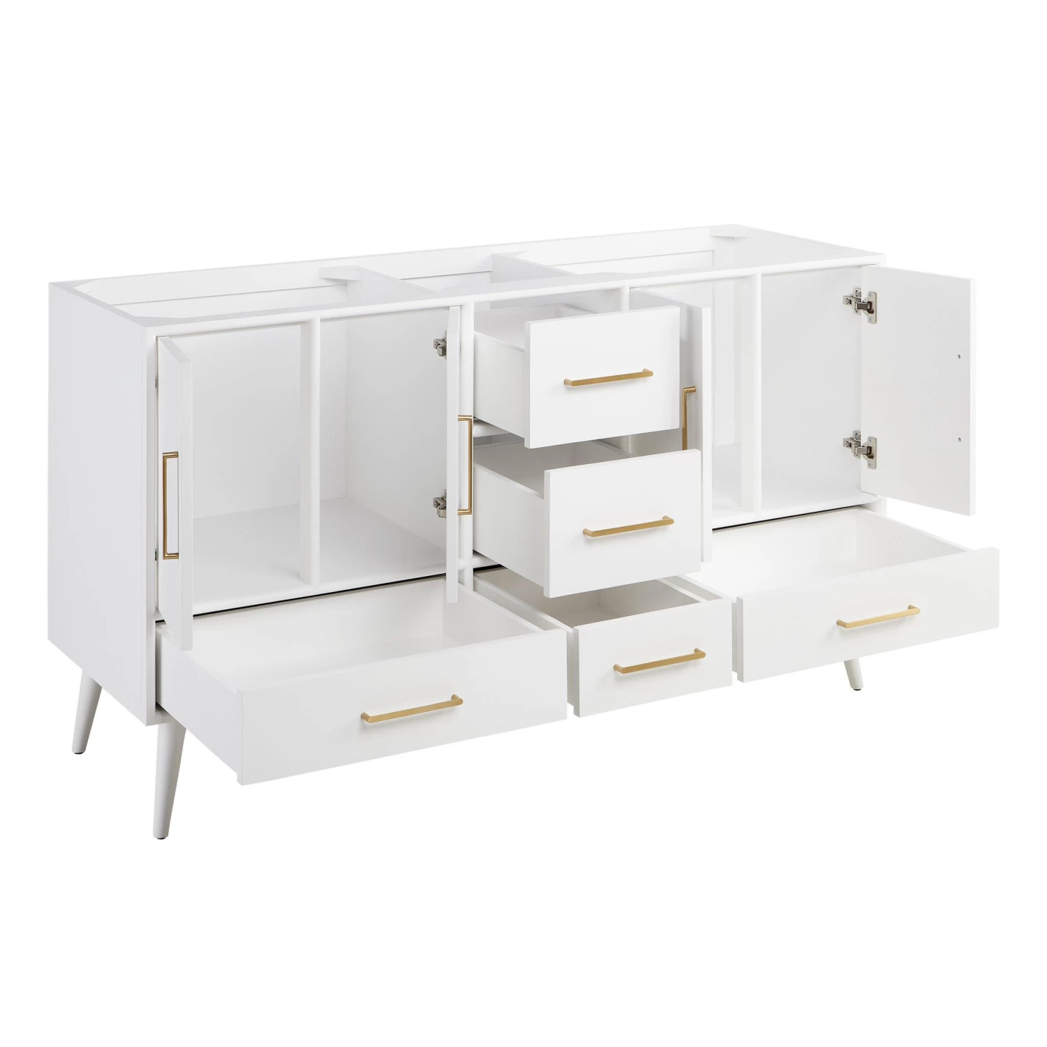 60" Novak Vanity - Bright White - Vanity Cabinet Only - Image 2