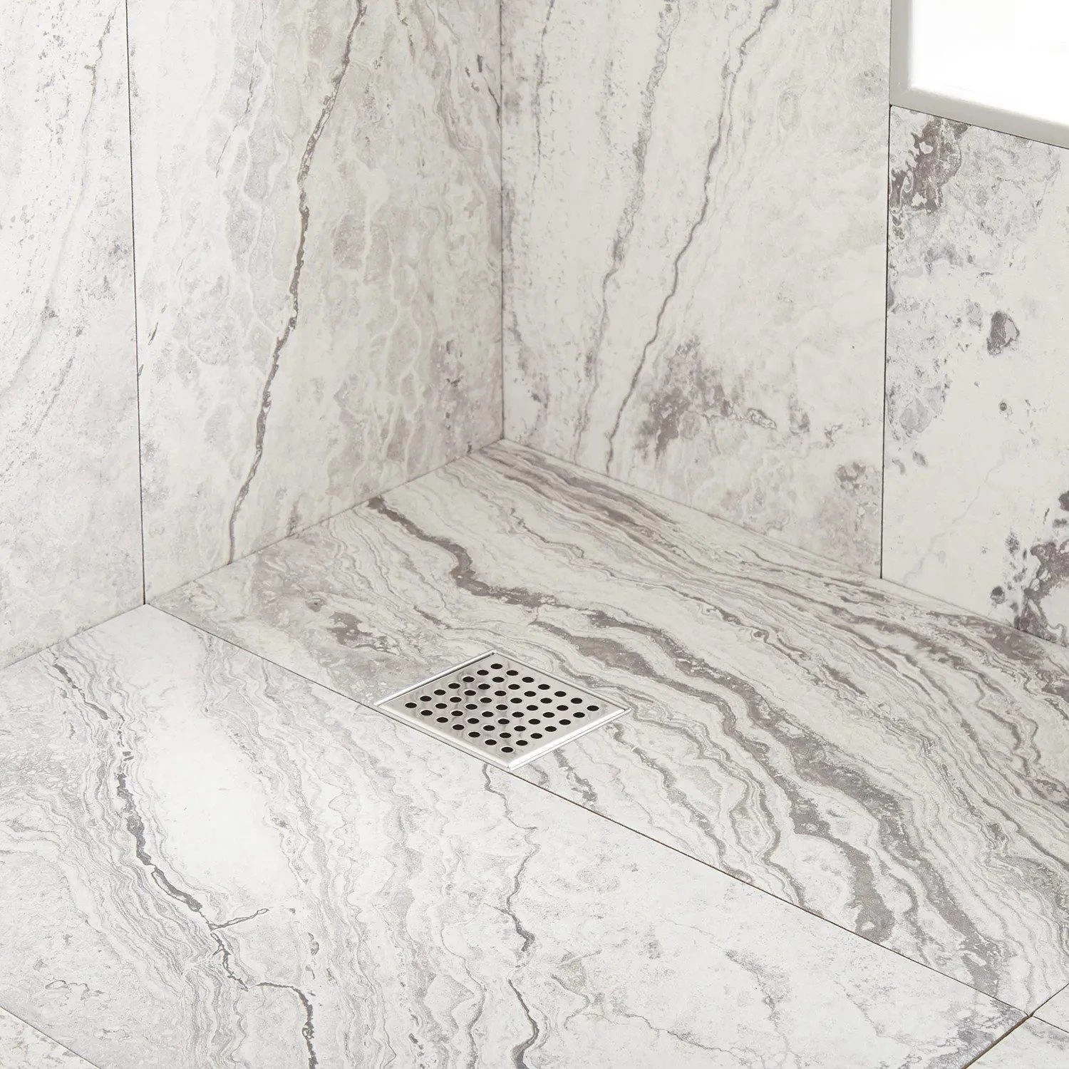 Werner Square Shower Drain With Drain Flange - Image 2