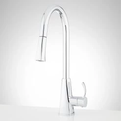 Rhine Single-Hole Pull-Down Kitchen Faucet - Chrome