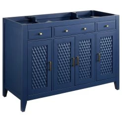 48" Thorton Mahogany Vanity - Navy Blue - Vanity Cabinet Only