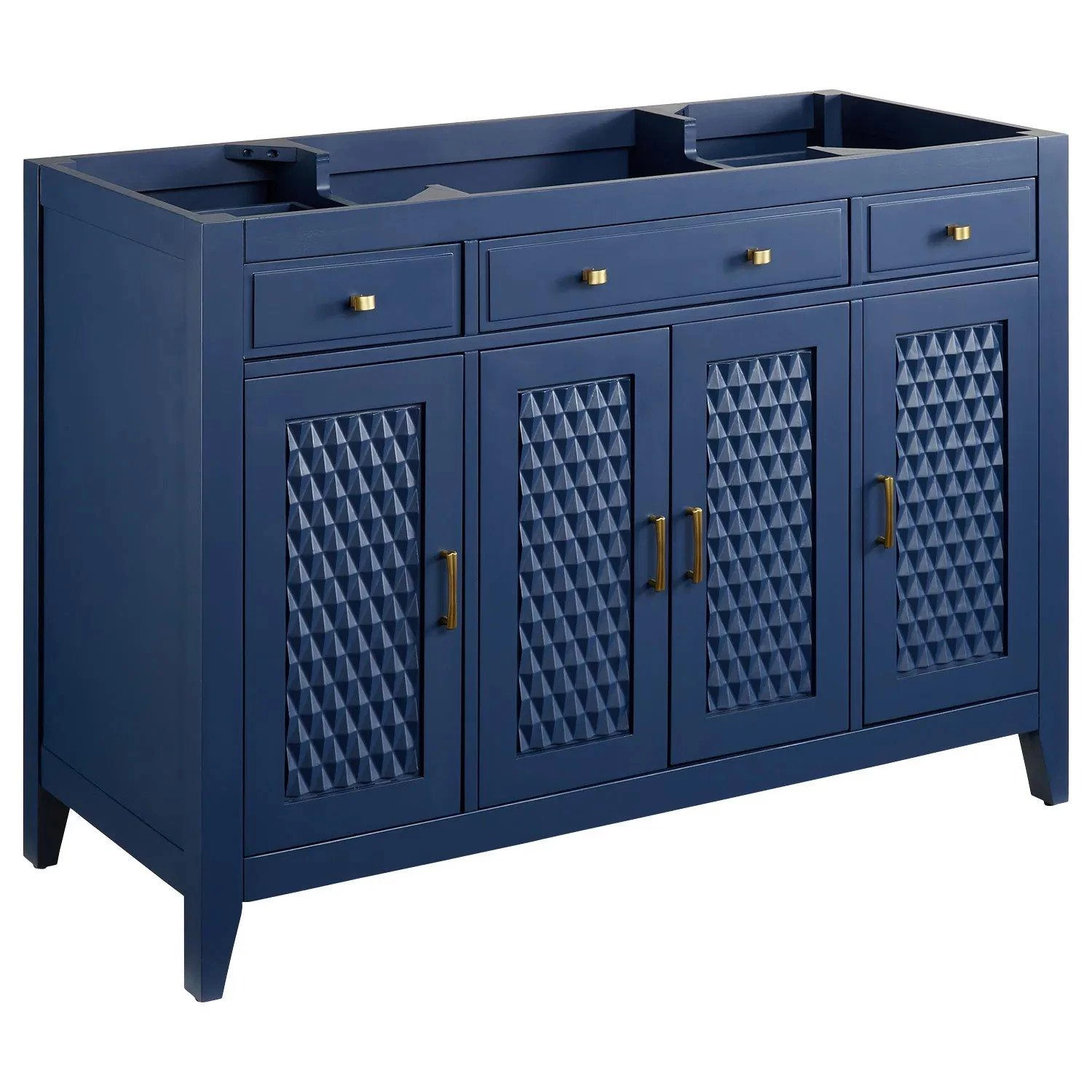 48" Thorton Mahogany Vanity - Navy Blue - Vanity Cabinet Only