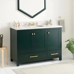 48" Radke Mahogany Vanity For Undermount Sink - Hunter Green