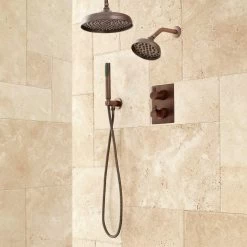 Hinson Dual Shower Head Shower System With Hand Shower