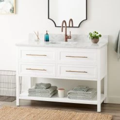 48" Robertson Vanity For Rectangular Undermount Sink - Bright White