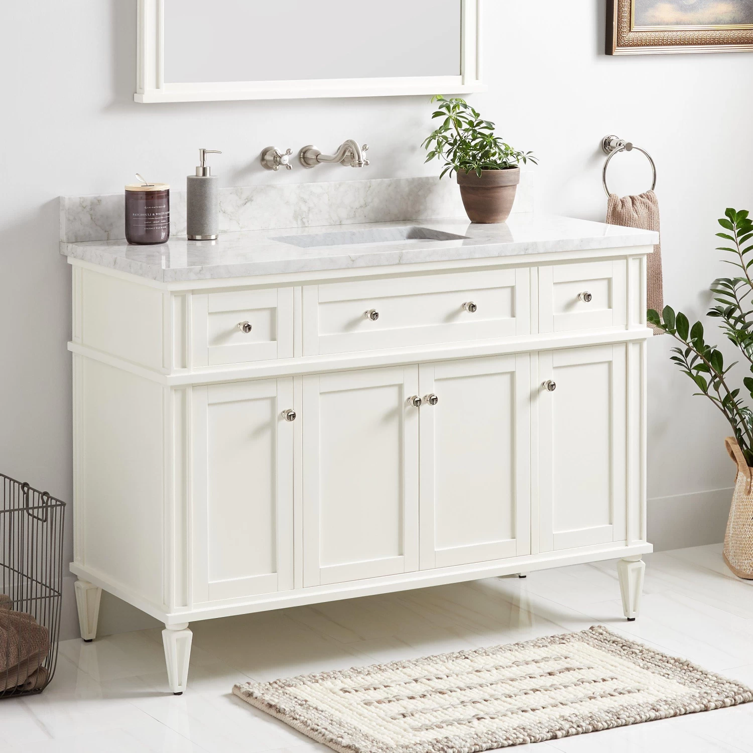 48" Elmdale Vanity For Rectangular Undermount Sink - White - Image 2