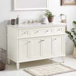 48" Elmdale Vanity For Rectangular Undermount Sink - White