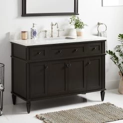 48" Elmdale Vanity For Rectangular Undermount Sink - Charcoal Black