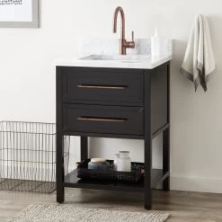 24" Robertson Console Vanity For Rectangular Undermount Sink - Black
