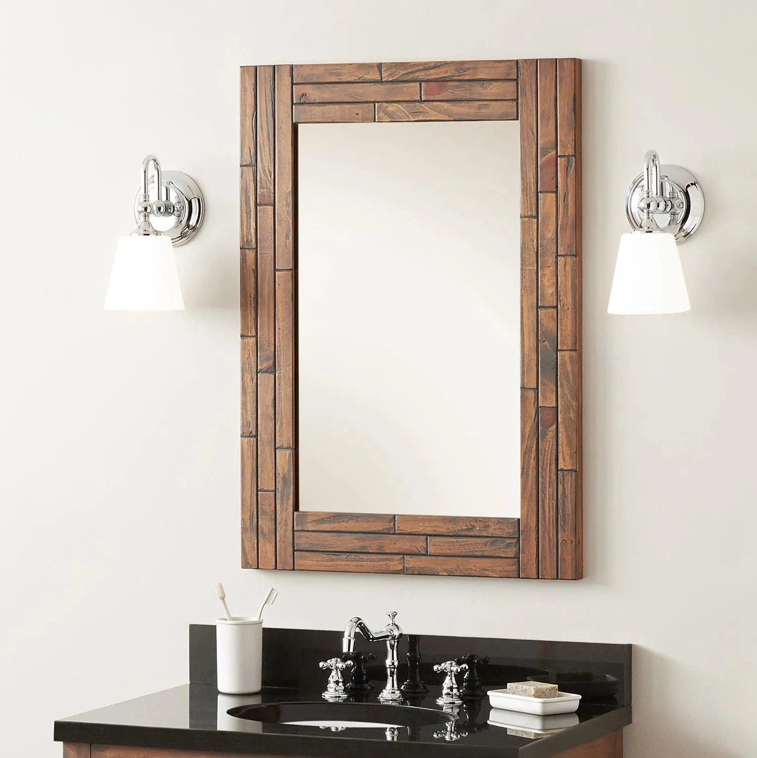 Ansel Vanity Mirror - Farmhouse Brown