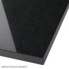 73"x22" 3cm Granite Top For Undermount Sinks - 36" Centers - 8"- Absolute Black - White Sink