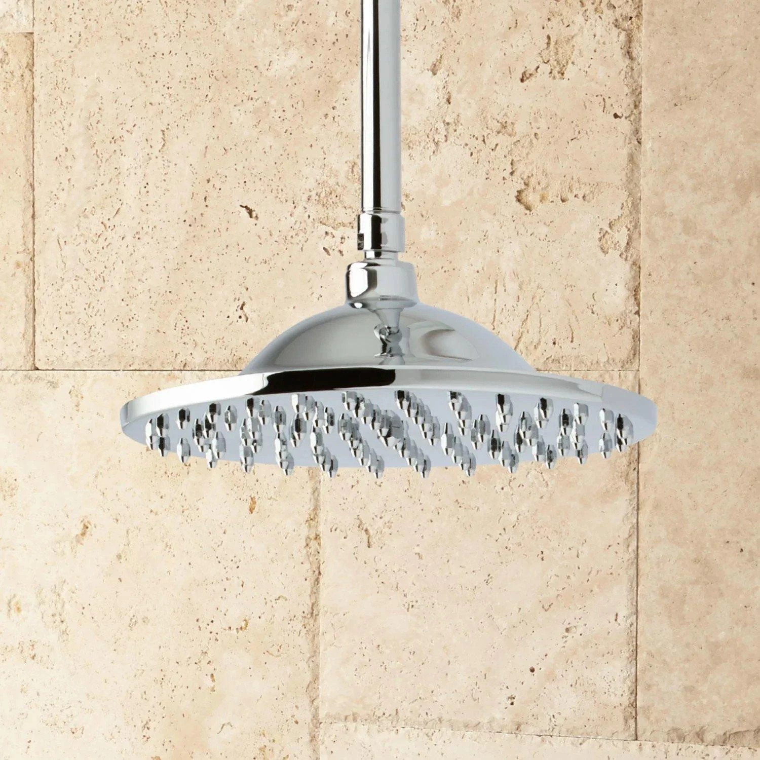 Bostonian Ceiling-Mount Rainfall Nozzle Shower Set - Modern Cross Handle - Image 7