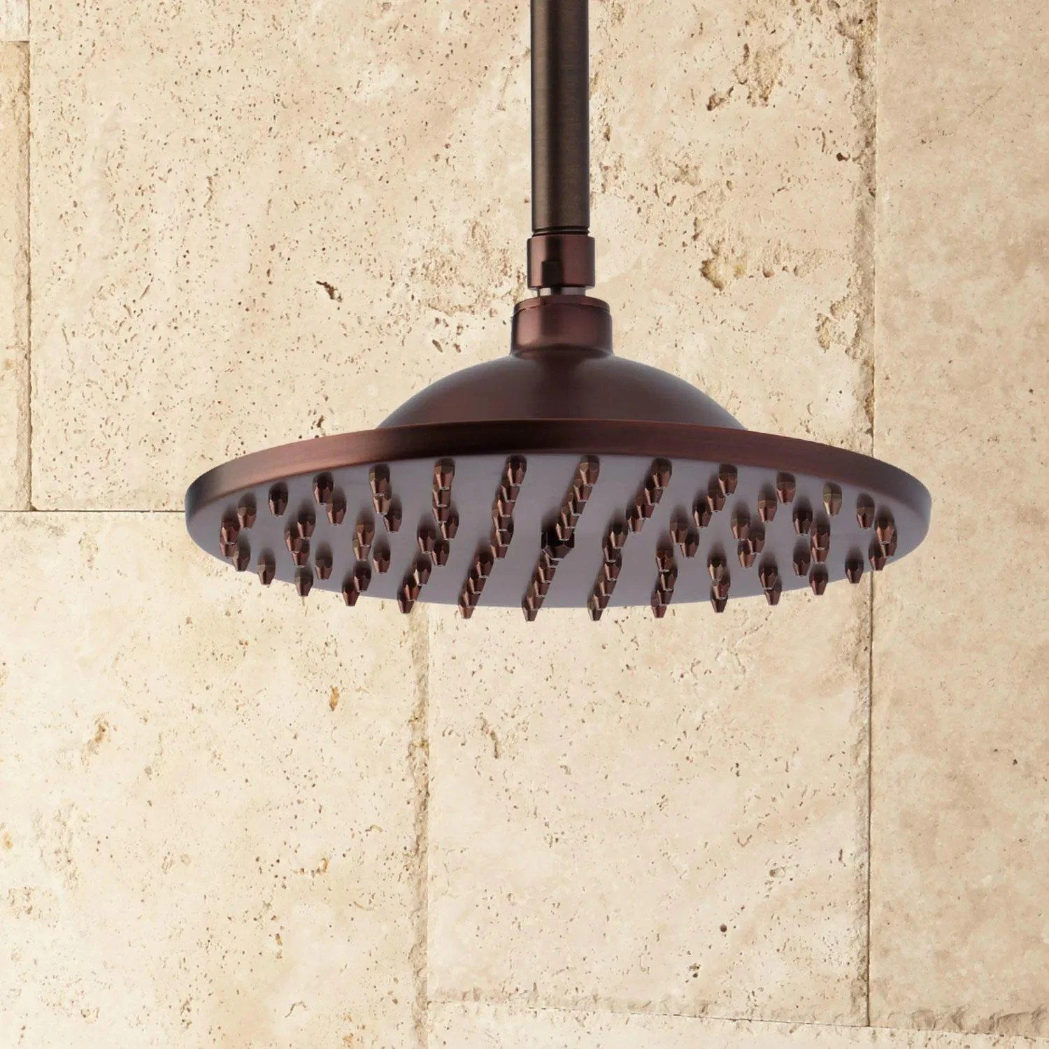 Bostonian Ceiling-Mount Rainfall Nozzle Shower Set - Modern Cross Handle - Image 9