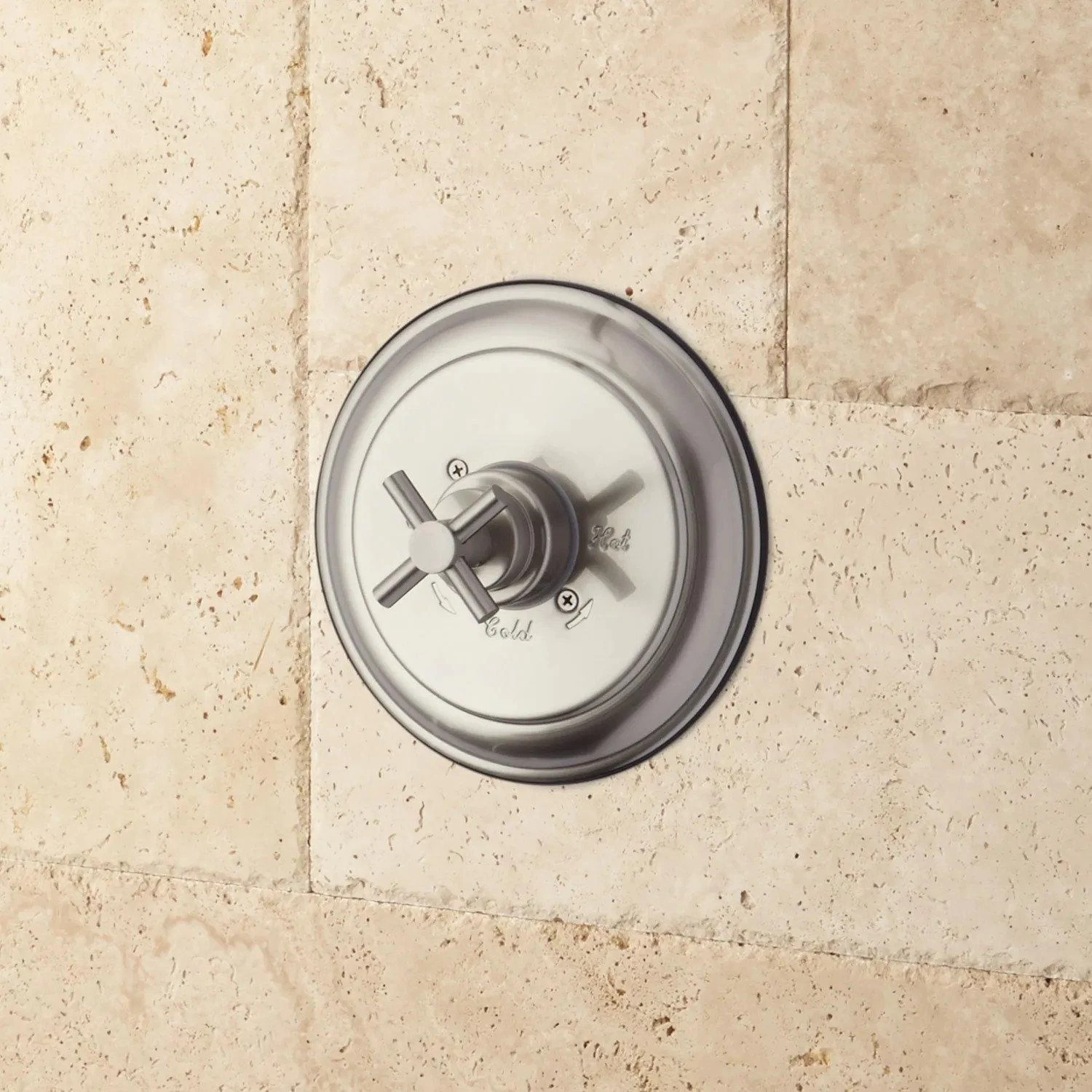 Bostonian Ceiling-Mount Rainfall Nozzle Shower Set - Modern Cross Handle - Image 5