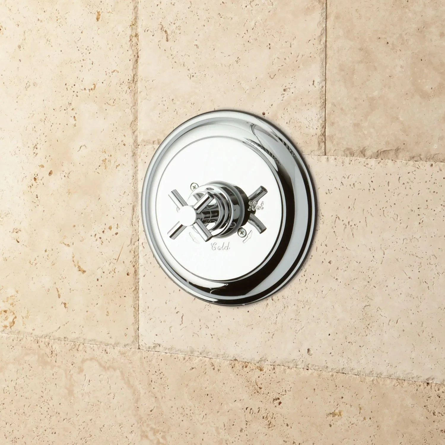 Bostonian Ceiling-Mount Rainfall Nozzle Shower Set - Modern Cross Handle - Image 8