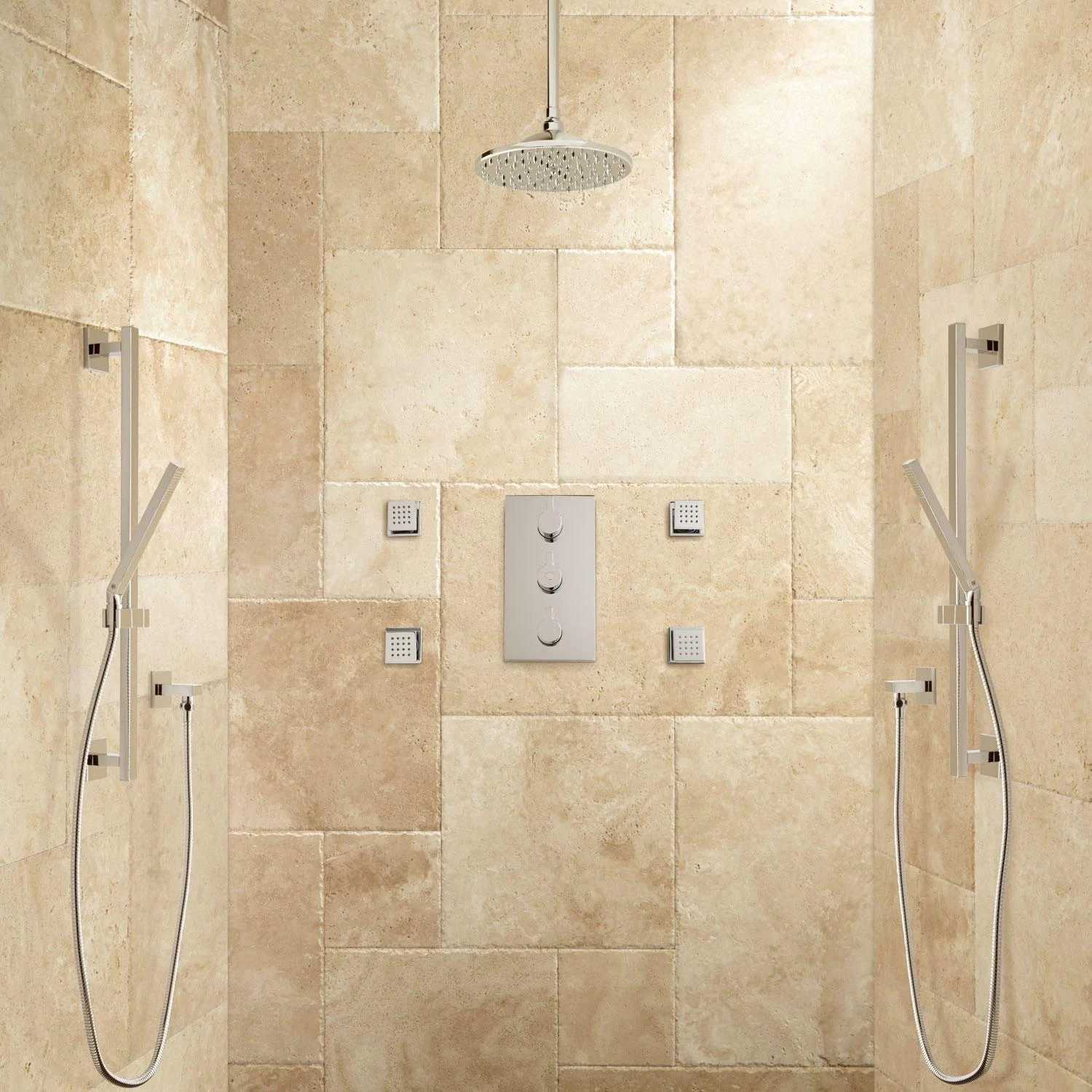 Monette Thermostatic Shower System - 2 Hand Showers - 4 Sprays - Image 3