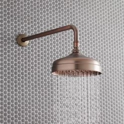 8" Rainfall Nozzle Shower Head - 19" Extended Arm - Oil Rubbed Bronze