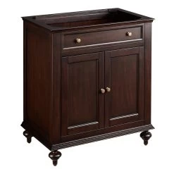 30" Keller Mahogany Vanity - Dark Espresso - Vanity Cabinet Only